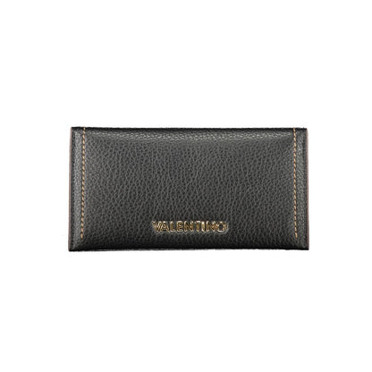 Mario Valentino Black Polyethylene Women Wallet with elegant design and removable coin pouch