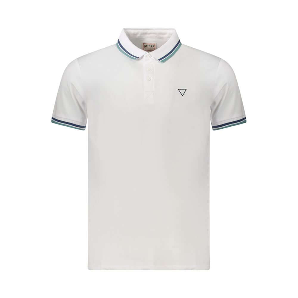 Guess Jeans White Cotton Men Polo Shirt GU-39092-S