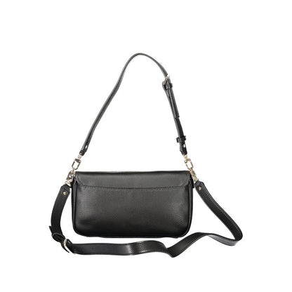 Guess Jeans Black Polyethylene Women Handbag with adjustable shoulder strap, offering chic functionality and timeless design.