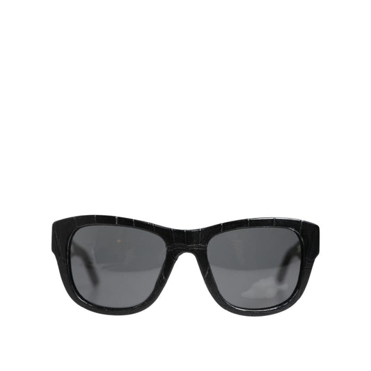 Dolce & Gabbana Black Leather Frame DG4177 Tinted Lens Sunglasses