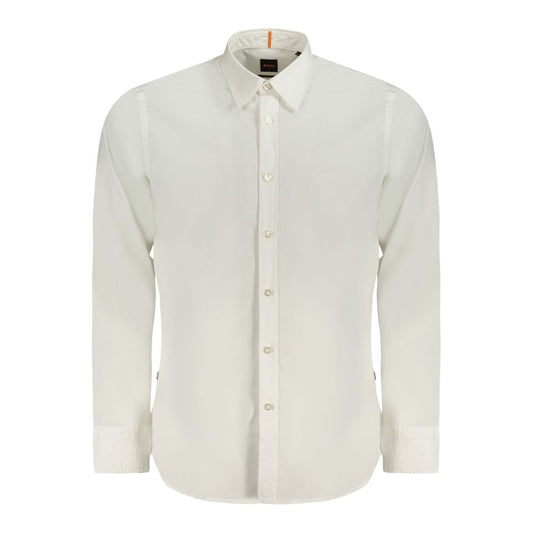 Hugo Boss White Cotton Men Shirt BO-33900-S