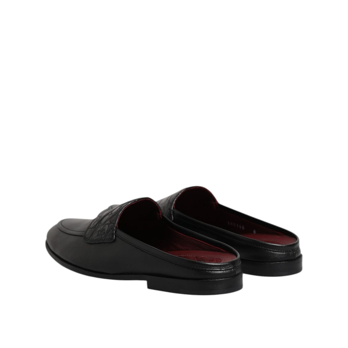 Dolce & Gabbana Black Calfskin Leather Slip On Loafers Shoes MV7552-40