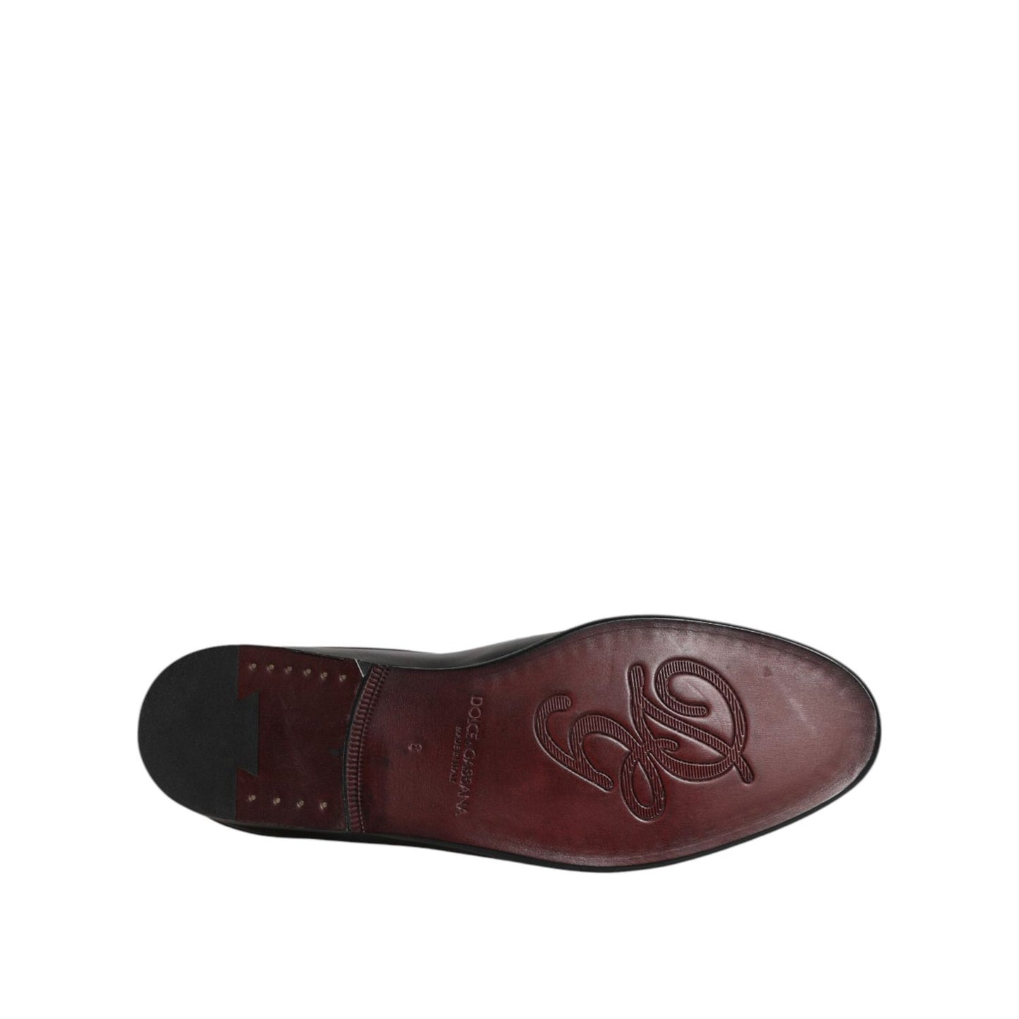 Dolce & Gabbana Black Calfskin Leather Slip On Loafers Shoes MV7552-40