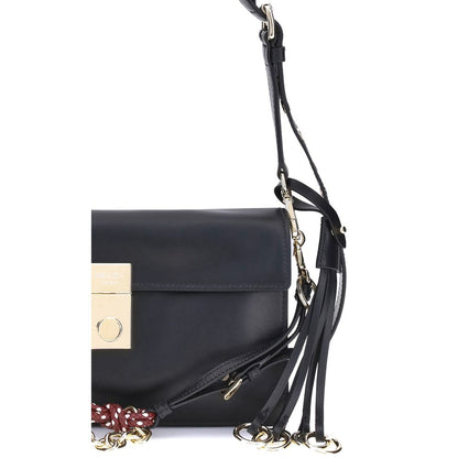 Prada Black Calf Leather Bos Taurus Shoulder Bag