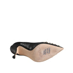 Dolce & Gabbana Black Sacred Heart Stiletto Heels Pumps Shoes LA12734-39