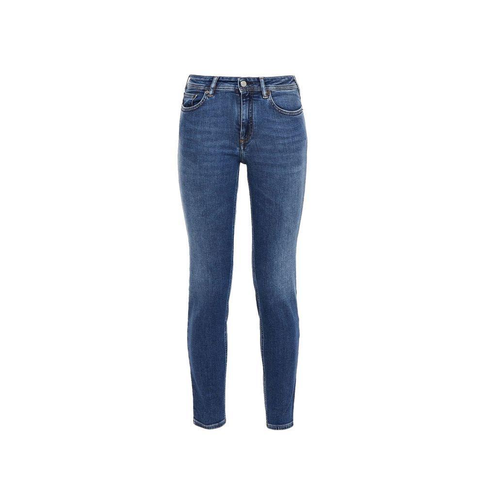 Acne Studios Blå Konst Climb Mid Blue Cotton Denim Jeans AC-8846134902996-W27