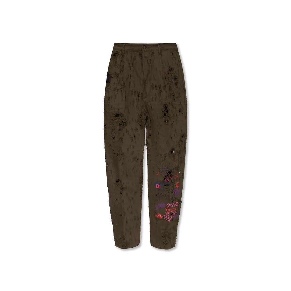 Dsquared² Green Cotton Casual Pants