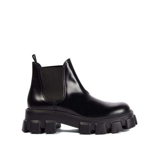 Prada Monolith Leather Ankle Boots PR-8783725494484-EU39.5/US6.5