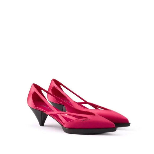 Prada 55mm Satin Cut-Out Pumps PR-8805198921940-EU39/US9
