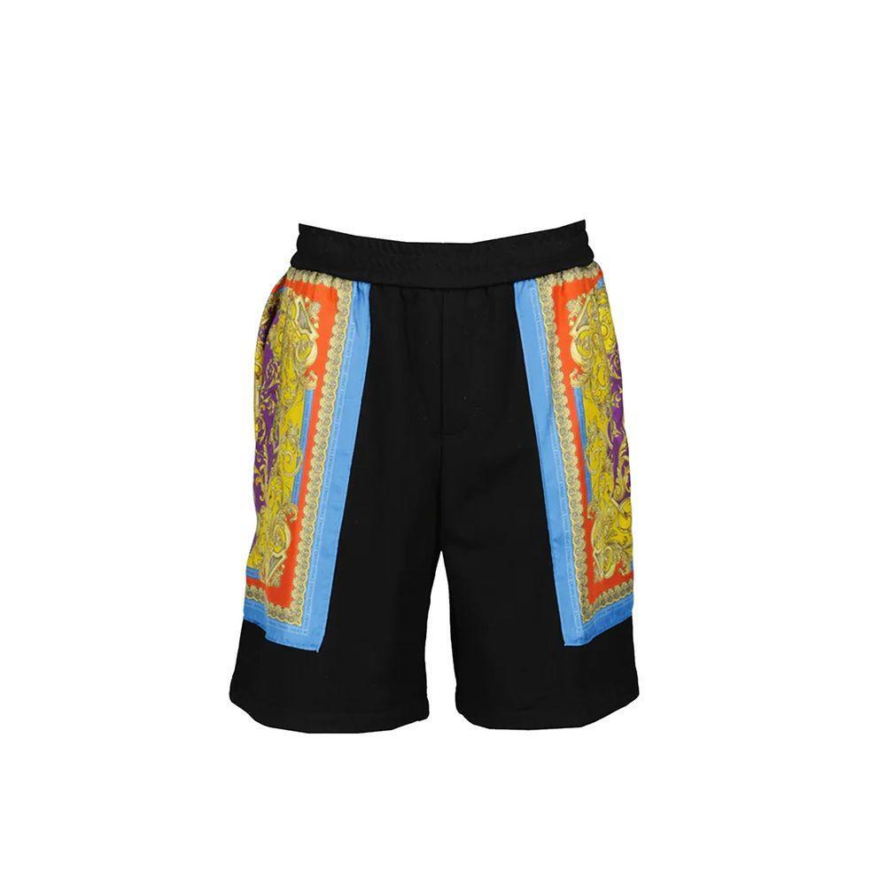 Versace Barocco Goddess Night Print Shorts VE-8735619547348-L