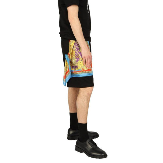 Versace Barocco Goddess Night Print Shorts VE-8735619547348-L