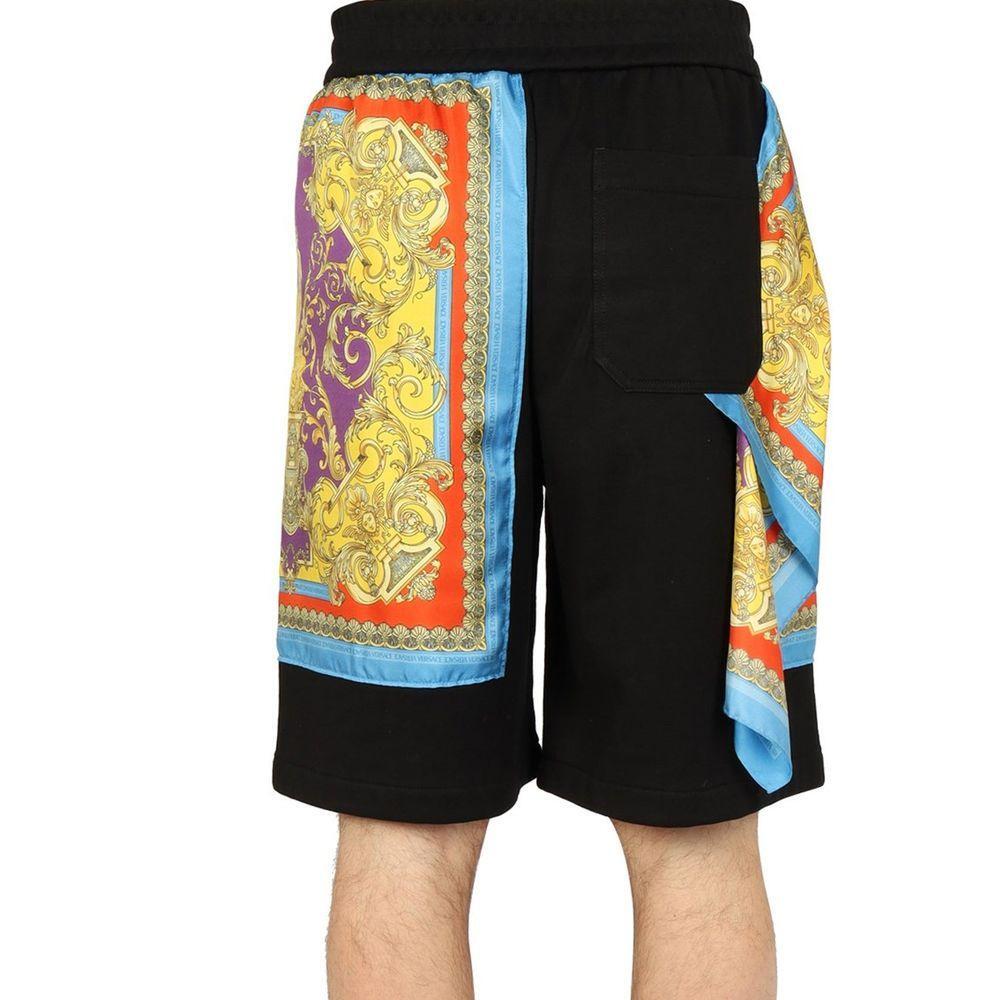 Versace Barocco Goddess Night Print Shorts VE-8735619547348-L