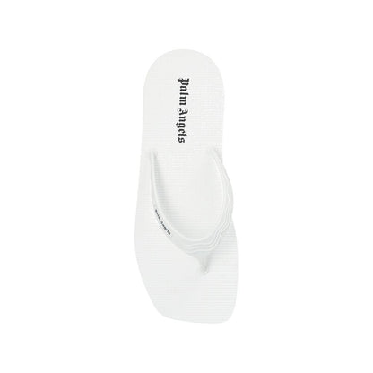 Palm Angels White Rubber Slides