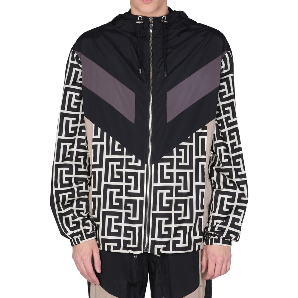 Balmain Black Nylon Shell Jacket