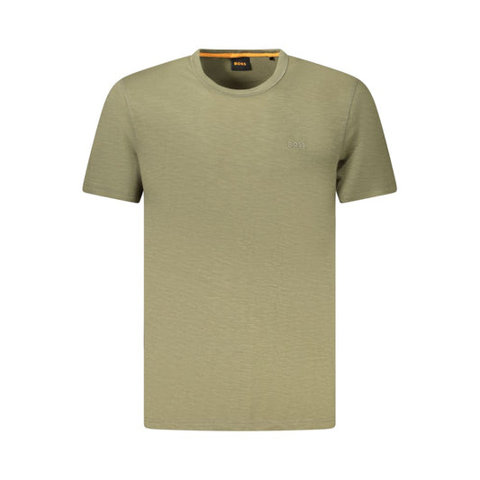 Hugo Boss Green Cotton Men T-Shirt BO-39206-M