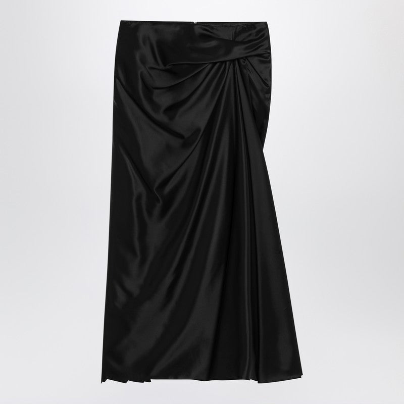 Balenciaga Draped black skirt in cupro twill 831248TSO91/Q_BALEN-1000_108