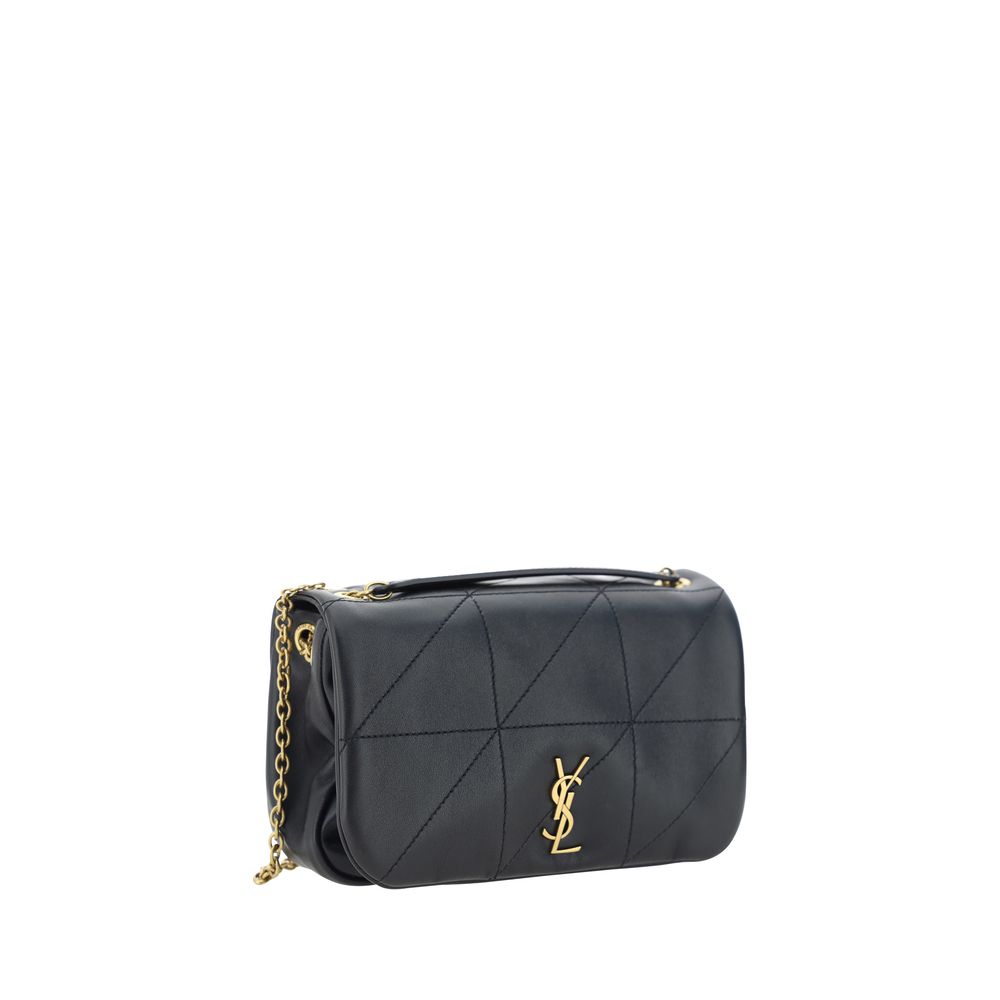 Saint Laurent Black Lamb Ovis Aries Aries Shoulder Bag