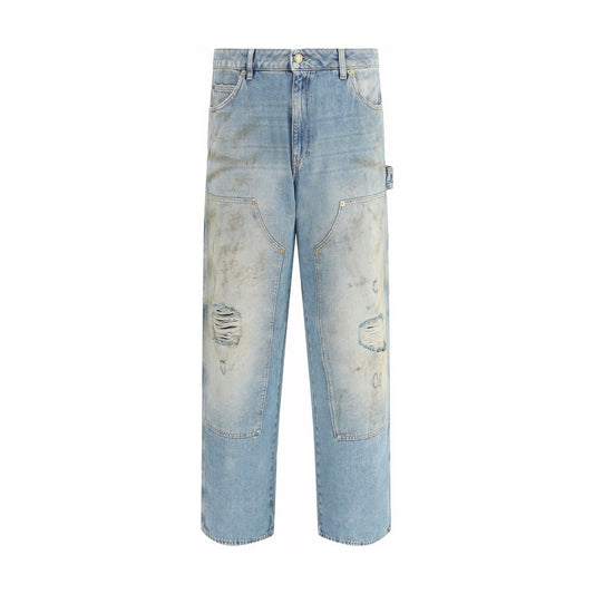 Golden Goose Light Blue Cotton Jeans Denim