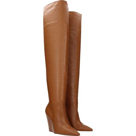 Stuart Weitzman Brown Leather Over The Knee