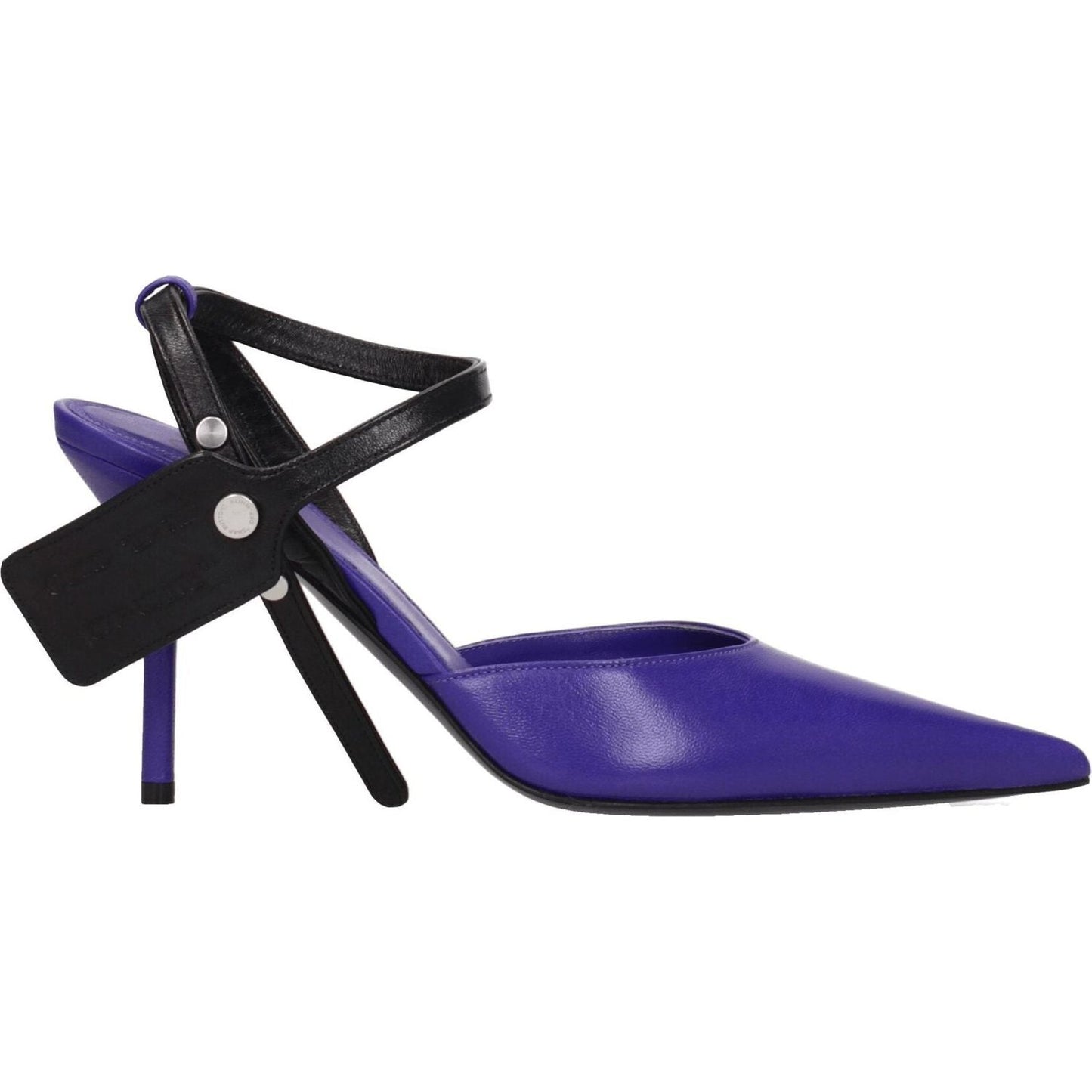 Off-White Purple Leather High Heel Pumps OF-8547284320521-EU35/US5