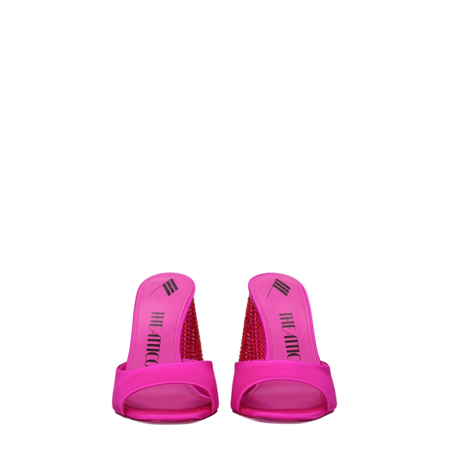 The Attico Pink Satin Platform Sandals