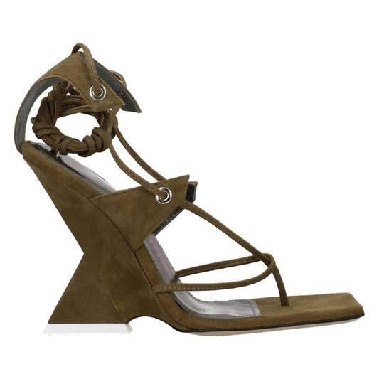 The Attico Green Leather Flip-Flop Sandals TH-8547286843657-EU36/US6