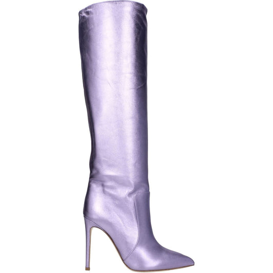 Paris Texas Purple Leather High Heel Boots PA-8547292021001-EU36/US6