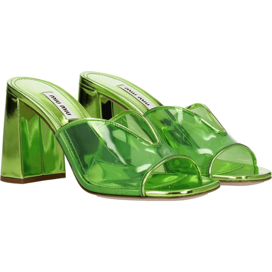 Miu Miu Green Plexiglass Platforms MI-8547321348361-EU36/US6