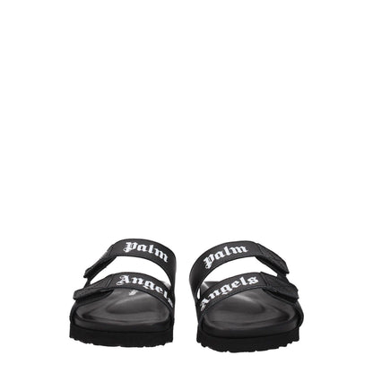 Palm Angels Black Leather Sandals