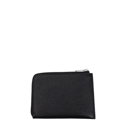 Palm Angels Black Leather Cardholder