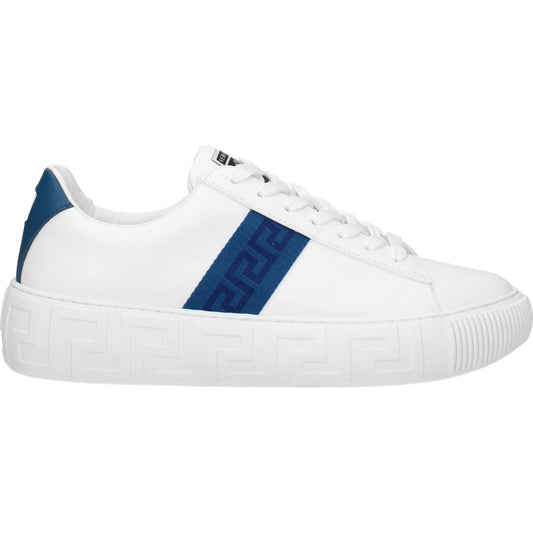Versace White Leather Low Tops VE-8547404611849-EU40/US7