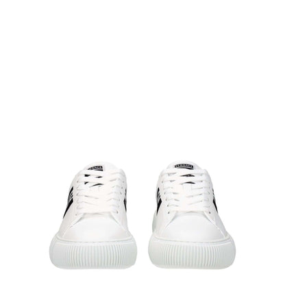 Versace White Leather Low Top Sneakers