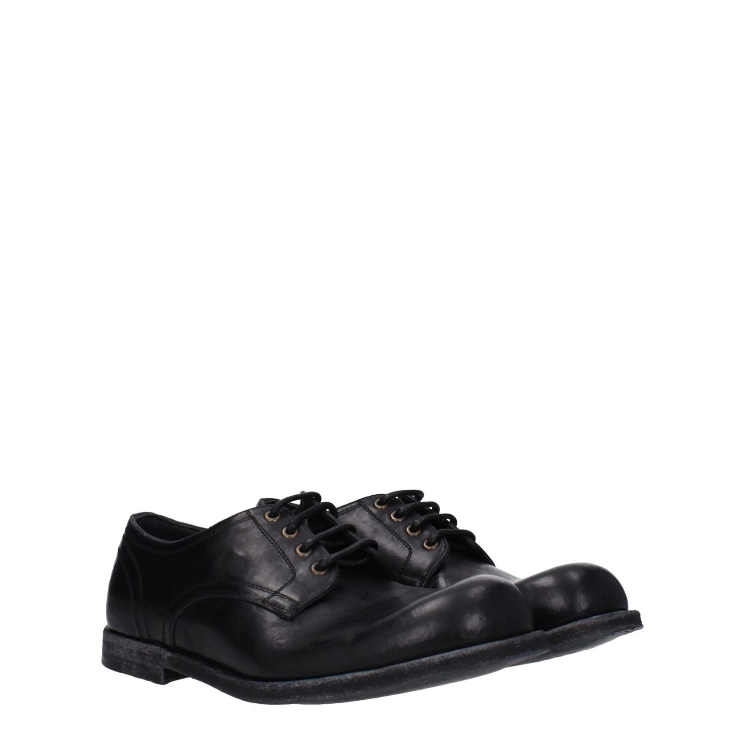 Dolce & Gabbana Black Leather Oxfords And Derbies