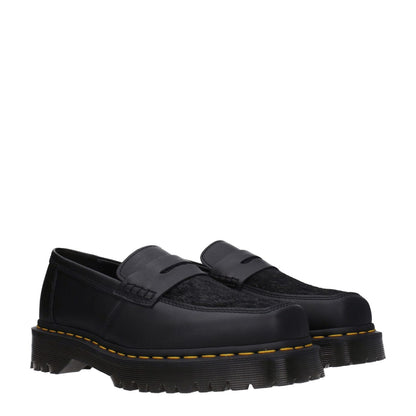 Dr. Martens Black Leather Slip-On Loafers