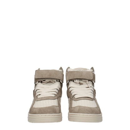 Palm Angels Beige Leather High Top Sneakers