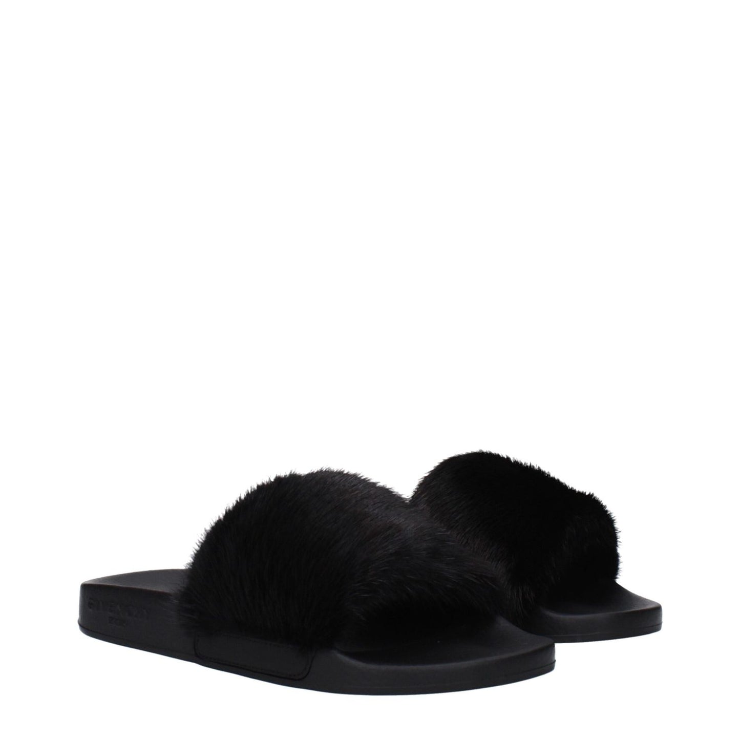 Givenchy Black Cotton Slippers