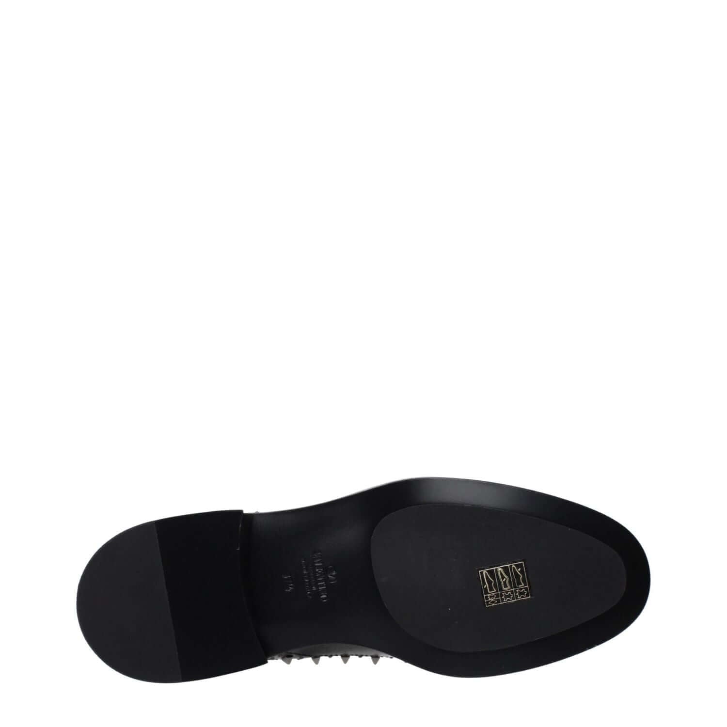 Valentino Garavani Black Leather Oxfords And Derbies