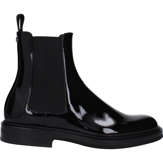 Dolce & Gabbana Black Leather Ankle Boots