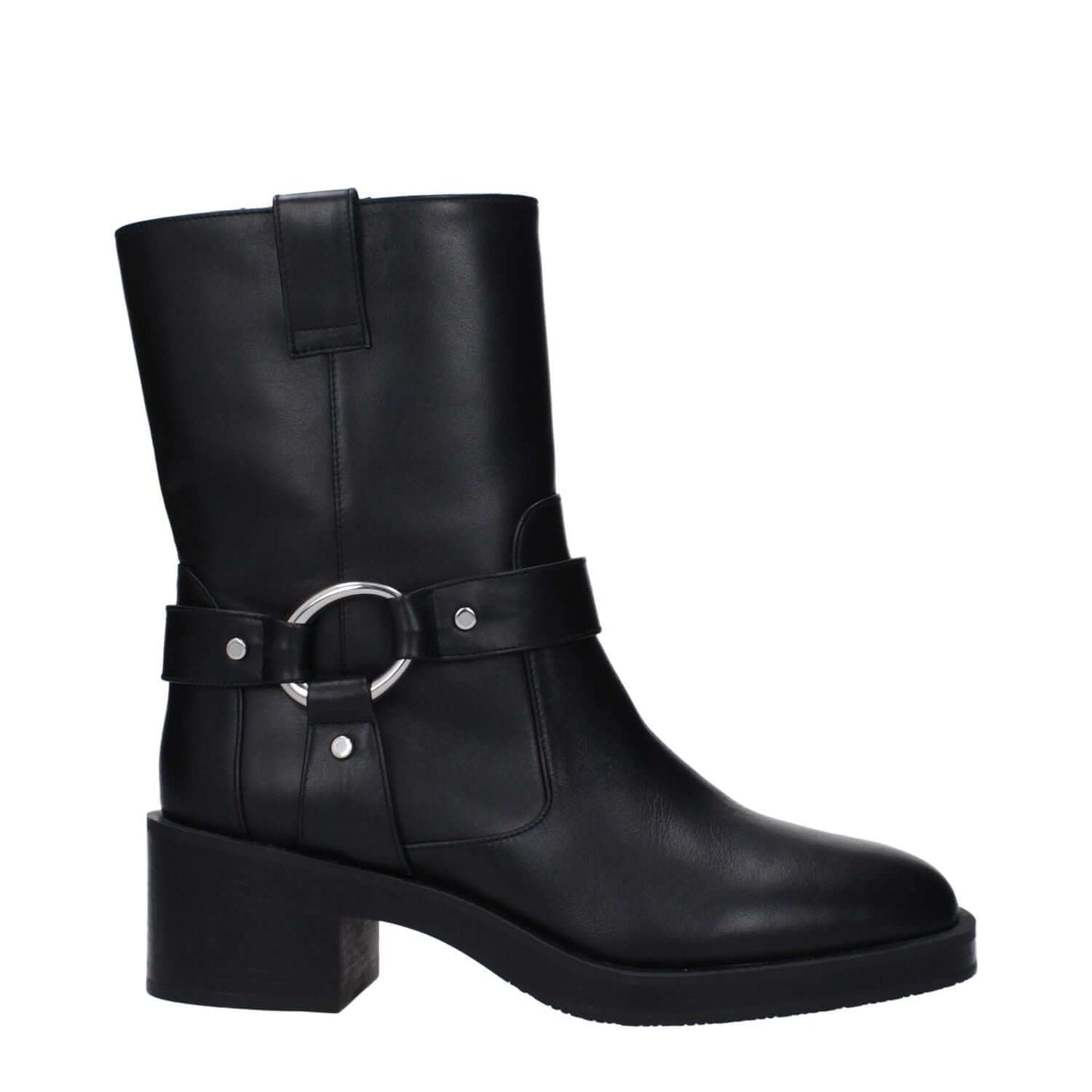 Stuart Weitzman Black Leather Ankle Boots