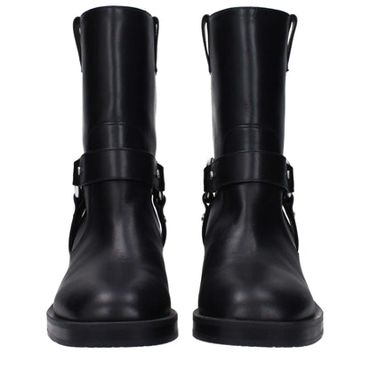 Stuart Weitzman Black Leather Ankle Boots