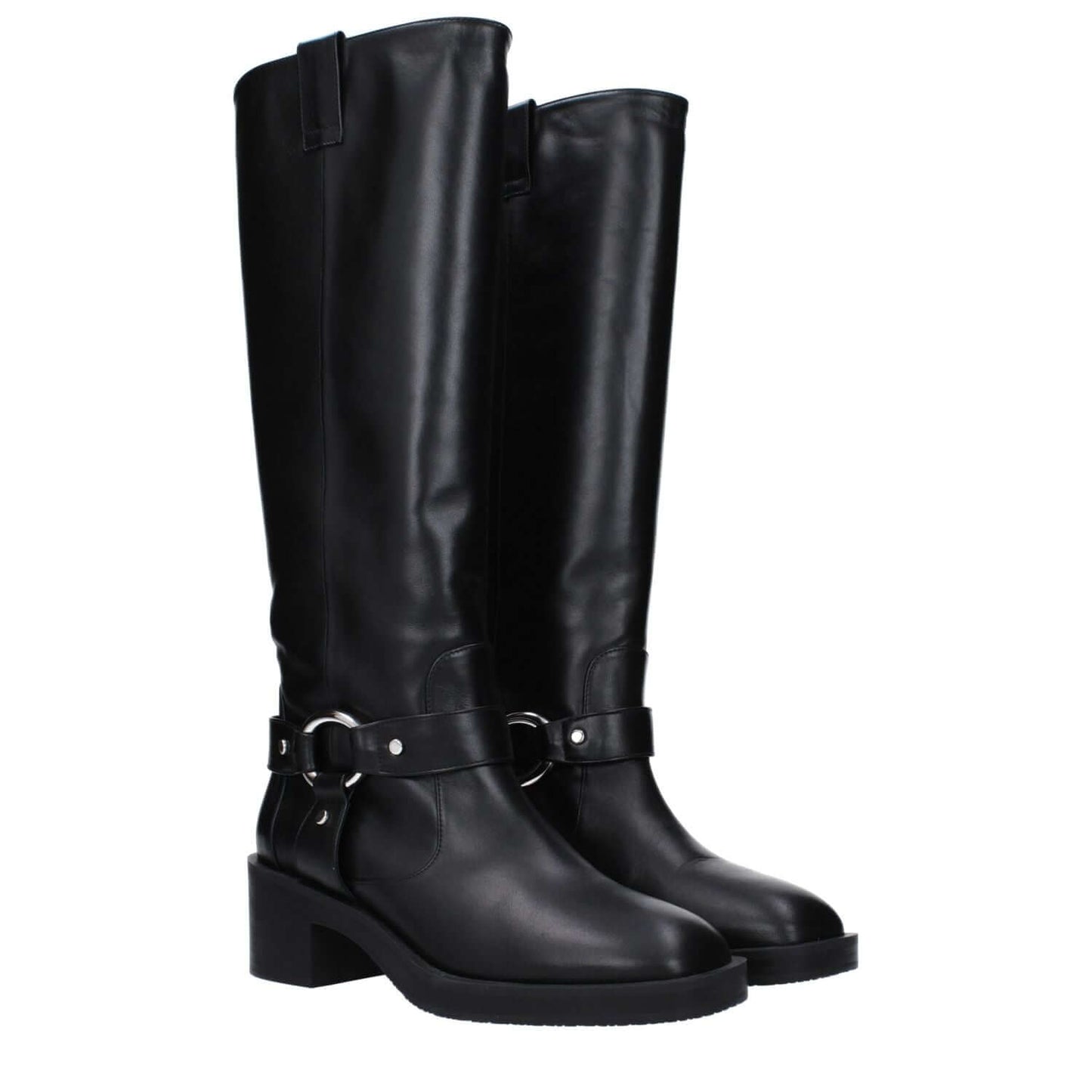Stuart Weitzman Black Leather High Heel Boots