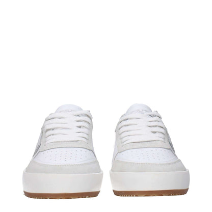 Philippe Model White Leather Low Top Sneakers