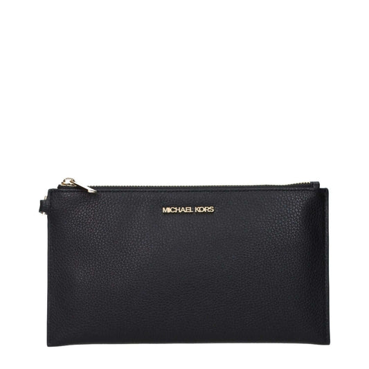 Michael Kors Black Leather Clutch Bag