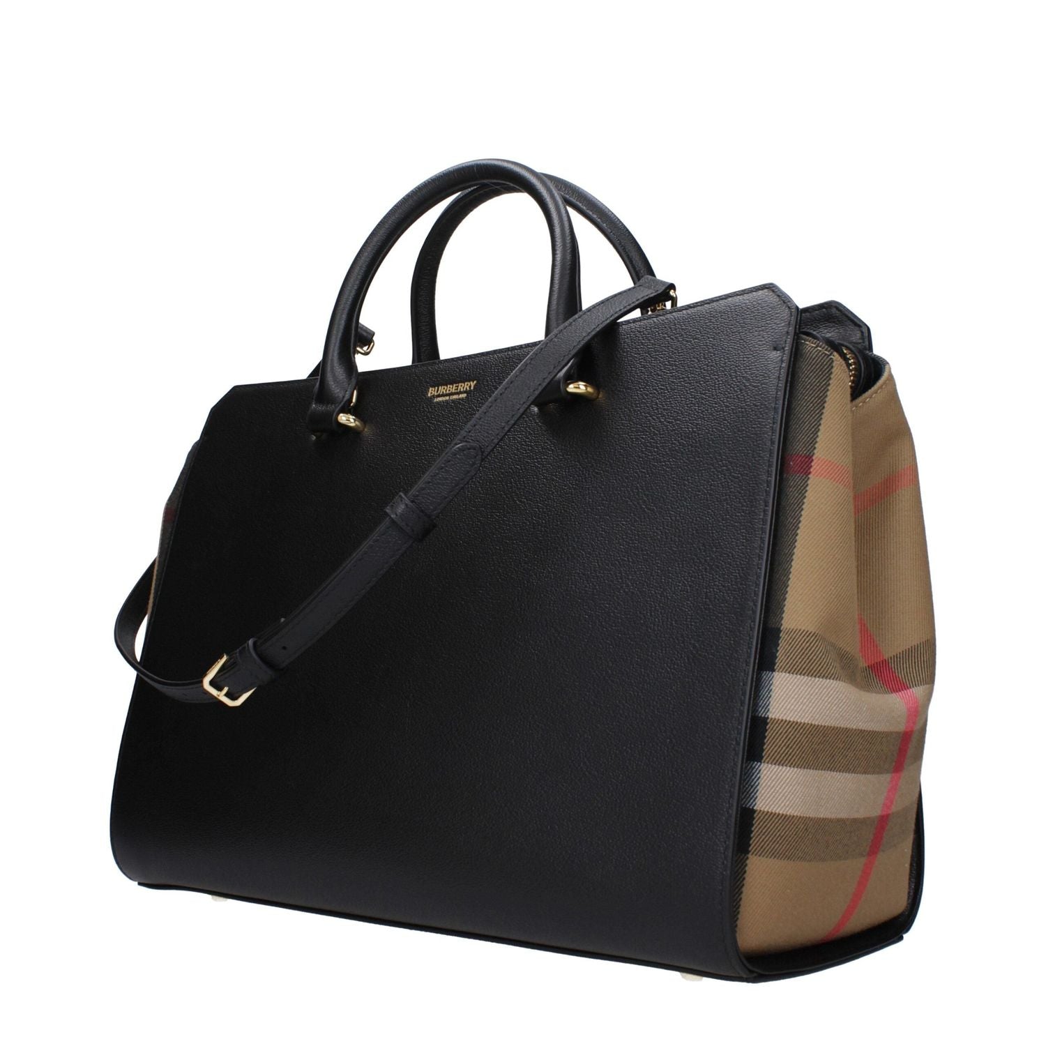 Front view with bag zipped and handles upright.