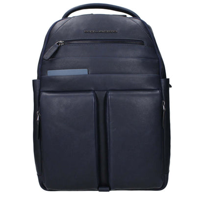 Piquadro Blue Leather Backpack 1728,75667636384,Backpacks - Bags,Bags,Blue,Men,New with tags,Piquadro