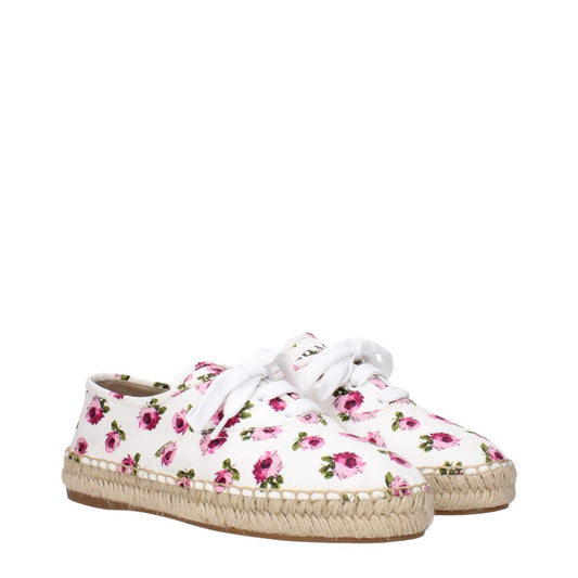 Prada White Fabric Espadrilles PR-15185694556425-EU35/US5