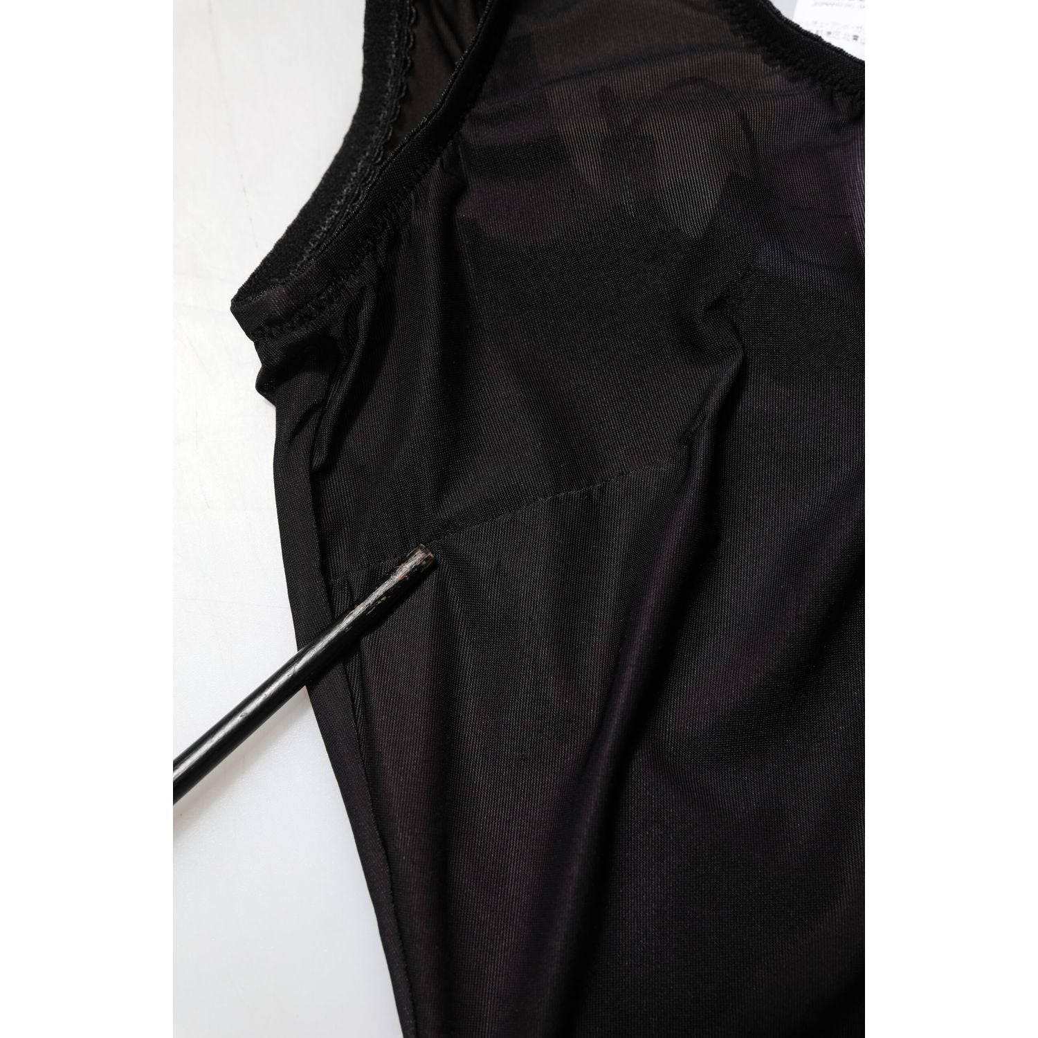 Dolce & Gabbana Black Nylon Sleeveless Round Neck Tank Top