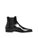 Dolce & Gabbana Black Leather MILLENIALS Mid Calf Boots Shoes