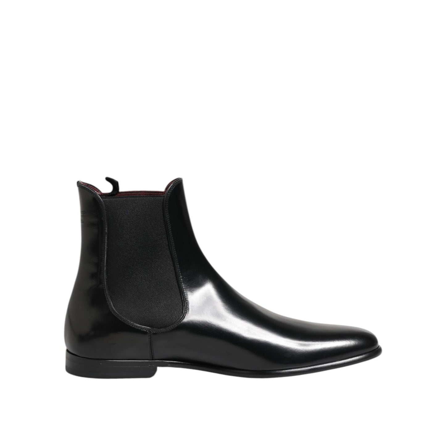 Dolce & Gabbana Black Chelsea Slip On Mid Calf Boots Shoes