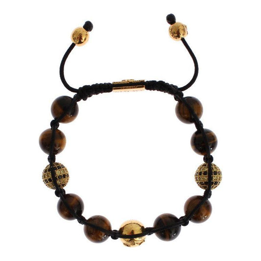 Nialaya Chic Multicolor CZ & Tigers Eye Bracelet Bracelet Nialaya Light Gray